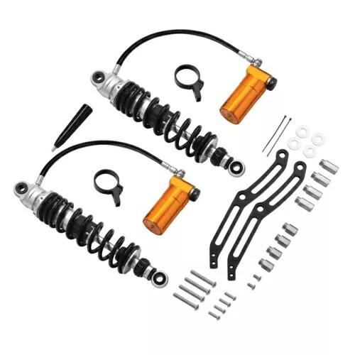 リモートリザーバーリアサスペンションショック ハーレーツーリングエレクトラグライド 2014-Up用 Remote Reservoir Rear Suspension Shocks For Harley Touring Electra Glide 2014-Up 【並行輸入品】