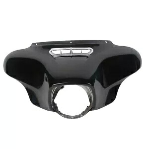 ビビッドブラックアウターフェアリングアッパーバットウィングカウル ハーレー HD エレクトラグライド 14-24用 Vivid Black Outer Fairing Upper Batwing Cowl For Harley HD Electra Glide 14-24 【並行輸入品】