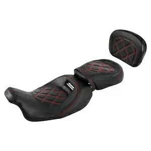 運転席助手席背もたれパッドハーレーツーリングモデル 2009-2023 22 米国に適合 Driver Passenger Seat Backrest Pad Fit For Harley Touring Models 2009-2023 22 US 【並行輸入品】