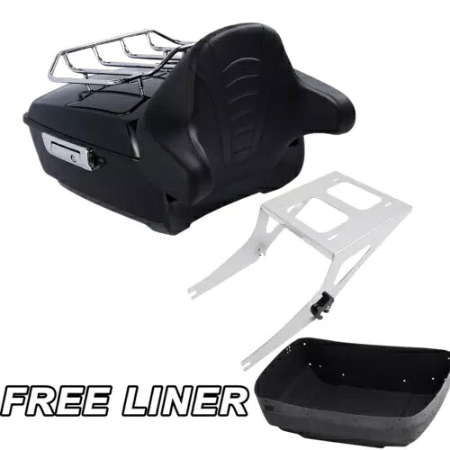キングパック トランク背もたれパッドマウント トップラック ハーレーファットボーイ 2008-2016 新しい King Pack Trunk Backrest Pad Mount Top Rack Fit For Harley Fat Boy 2008-2016 New 【並行輸入品】