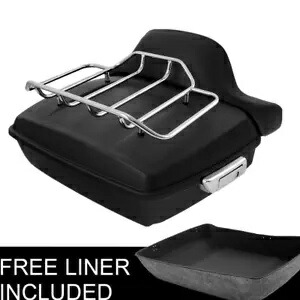 マットブラックチョップドパックトランクバックレストハーレーツアーパックロードグライド14-23に適合 Matt Black Chopped Pack Trunk Backrest Fit For Harley Tour Pak Road Glide 14-23 【並行輸入品】