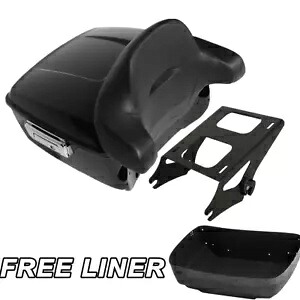 キングパック トランクマウントラック バックレストパッド ハーレーツーリングロードキング 2014年以降に適合 King Pack Trunk Mount Rack Backrest Pad Fit For Harley Touring Road King 2014-Up 【並行輸入品】
