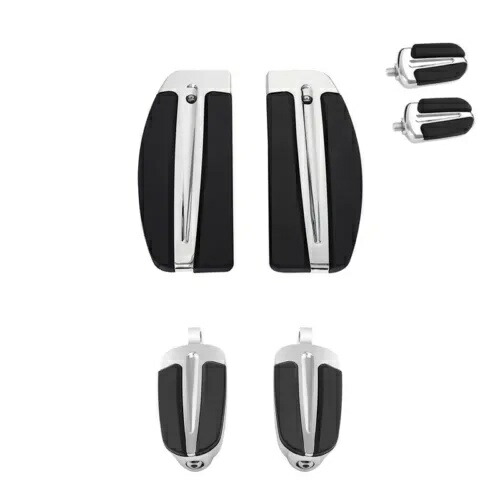 ドライバーフットボードインサートシフターフットペグハーレーツーリングストリートグライドクローム用 Driver Footboard Inserts Shifter FootPegs For Harley Touring Street Glide Chrome 【並行輸入品】