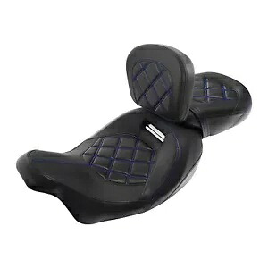 運転席助手席ライダーバックレストパッドハーレーロードグライド2009以降に適合ブラック Driver Passenger Seat Rider Backrest Pad Fit For Harley Road Glide 2009-Up Black 【並行輸入品】