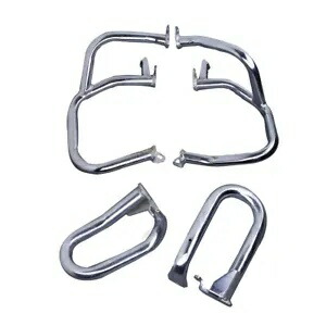フロントリアエンジンガードクラッシュバーホンダゴールドウィングGL1800 2001-17クロームに適合 Front Rear Engine Guards Crash Bars Fit For Honda Goldwing GL1800 2001-17 Chrome 【並行輸入品】