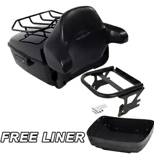 ブラックキングパック トランクパッド 2 アップマウント ハーレーツアーパックツーリング FLHT FLHR 97-08用 Black King Pack Trunk Pad 2 Up Mount For Harley Tour Pak Touring FLHT FLHR 97-08 【並行輸入品】