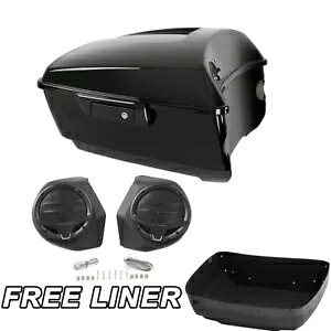 ブラックキングパック トランク & スピーカー ハーレーツアーパック Pak Touring 2014-Up 15 に適合 Black King Pack Trunk & Speakers Fit For Harley Tour Pack Pak Touring 2014-Up 15 【並行輸入品】