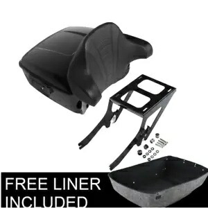 ブラック キング パック トランク パッド ラック ハーレー ツアー パック ヘリテージ クラシック 18 アップ US に適合 Black King Pack Trunk Pad Rack Fit For Harley Tour Pak Heritage Classic 18-Up US 【並行輸入品】