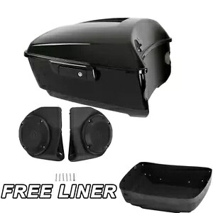 ブラック キング パック トランク スピーカー ハーレー ツアー パック ツーリング ロード グライド 14-24 に適合 Black King Pack Trunk Speakers Fit For Harley Tour Pak Touring Road Glide 14-24 【並行輸入品】