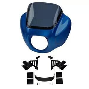 フェアリング フロントガラス ブラケット ハーレー ソフテイル ローライダー FXLR 18-Up エレクトリック ブルー用 Fairing Windshield Bracket For Harley Softail Low Rider FXLR 18-Up Electric Blue 【並行輸入品】