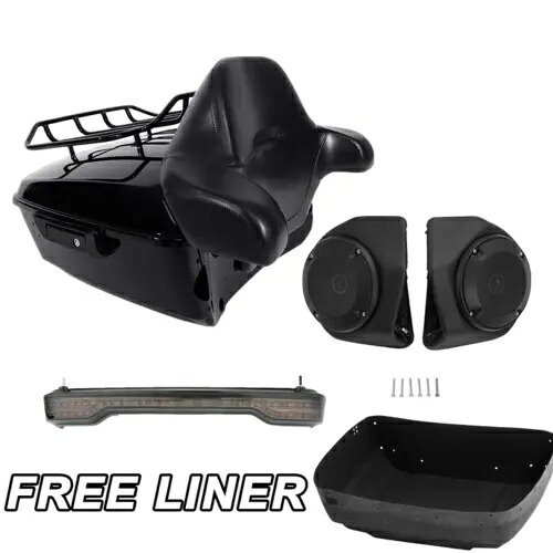 ブラックキングパック トランクパッドライトスピーカー ハーレーツアーパック CVO ロードグライド 14-23用 Black King Pack Trunk Pad Light Speaker For Harley Tour Pak CVO Road Glide 14-23 【並行輸入品】