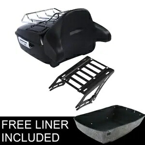 キングパック トランクパッドマウントラック ハーレーツアーパックロードグライド 2014-23 ブラックに適合 King Pack Trunk Pad Mount Rack Fit For Harley Tour Pak Road Glide 2014-23 Black 【並行輸入品】