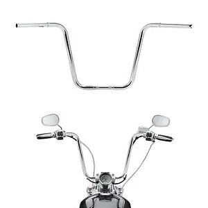 クローム エイプ 1 1/4インチ ハンガーバー 18インチ ライズ ハンドルバー ハーレー スポーツスター FLST FXST用 Chrome Ape 1 1/4\