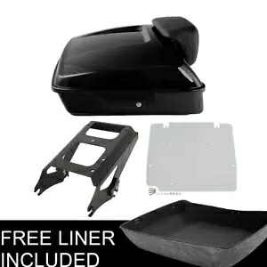 チョップドパック トランクパッドラックプレート ハーレーツアーパックツーリング 09-13 10 ブラックに適合 Chopped Pack Trunk Pad Rack Plate Fit For Harley Tour Pak Touring 09-13 10 Black 【並行輸入品】