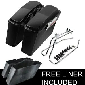 ハードサドルバッグ 6X9インチ スピーカーリッド&ブラケット ハーレーヘリテージスプリンガー 84-17用 Hard Saddlebag 6X9\