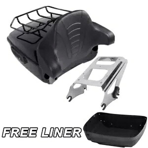 キングパック トランク バックレスト パッド マウント ラック ハーレー ツアー パック ロード グライド 09-13 新品 King Pack Trunk Backrest Pad Mount Rack For Harley Tour Pak Road Glide 09-13 New 【並行輸入品】