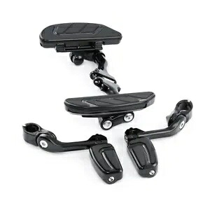ブラック パッセンジャーフットボード 1.25インチ長 フットペグマウント ハーレーツーリング 93-24用 Black Passenger Footboard 1.25''Long Footpegs Mount Fit For Harley Touring 93-24 【並行輸入品】