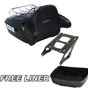 キングパック トランクパッドマウントラック ハーレーツアーパック ツーリンググライド 14-23 ブラックに適合 King Pack Trunk Pad Mount Rack Fit For Harley Tour Pak Touring Glide 14-23 Black 【並行輸入品】
