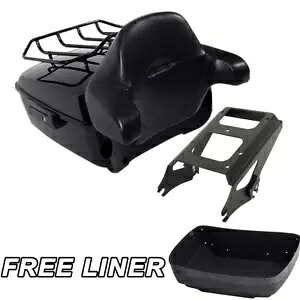 ブラックキングパック トランクパッド 2 アップラック ハーレーツアーパック ストリートグライド 2009-2013用 Black King Pack Trunk Pad 2 Up Rack For Harley Tour Pak Street Glide 2009-2013 【並行輸入品】