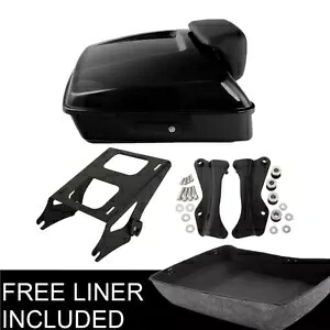 ブラックチョップドパック トランクマウントラックハードウェアキット ハーレーツアーパックツーリング14+用 Black Chopped Pack Trunk Mount Rack Hardware Kit For Harley Tour Pak Touring 14+ 【並行輸入品】 70,180円