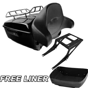 キングパック トランクパッドマウントラック ハーレーツアーパック ファットボーイ 08-16 15 14 ブラックに適合 King Pack Trunk Pad Mount Rack Fit For Harley Tour Pak Fat Boy 08-16 15 14 Black 【並行輸入品】