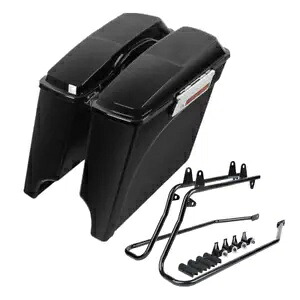 5インチ ストレッチサドルバッグ 6 x 9インチ スピーカー蓋ブラケット ハーレーソフテイル FLST 84-17用 5\