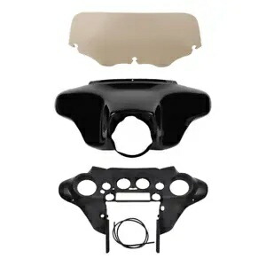 インナーアウターバットウィングフェアリング + 8インチフロントガラス、ハーレーエレクトラグライド 96-13 に適合 Inner Outer Batwing Fairing + 8\
