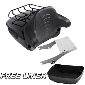 ブラックキングパック トランク背もたれパッドマウント ハーレーツアーパックエレクトラグライド 97-08用 Black King Pack Trunk Backrest Pad Mount For Harley Tour Pak Electra Glide 97-08 【並行輸入品】