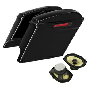5インチ 拡張サドルバッグ 6インチ x 9インチ スピーカー ハーレー ツーリング ロードキング 2014以降 ブラック用 5“ Extended Saddlebags 6\