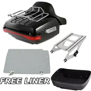 キングパック トランク バックレスト ラック ライトプレート ハーレー ツアーパック ストリート グライド 14-23用 King Pack Trunk Backrest Rack Light Plate For Harley Tour Pak Street Glide 14-23 【並行輸入品】