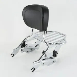 シーシーバー 荷物ラック バックレスト & ドッキングキット ハーレーツーリング 09-13 12 クローム用 Sissy Bar Luggage Rack Backrest & Docking Kit For Harley Touring 09-13 12 Chrome 【並行輸入品】