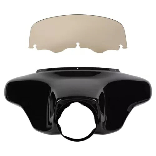 バットウィング アウターカウルフェアリング スモーク 8インチ フロントガラス ハーレーツーリング 1996-2013用 Batwing Outer Cowl Fairing Smoke 8'' Windscreen Fit For Harley Touring 1996-2013 【並行輸入品】