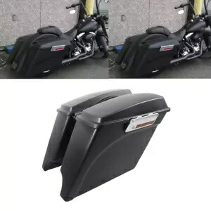 マットブラック 5インチ ストレッチハードサドルバッグ ハーレーツーリングエレクトラグライド 93-13用 Matte Black 5\