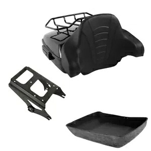 チョップドパック トランク バックレスト マウント ハーレー ツアーパック ツーリング 2009-13 ブラックに適合 Chopped Pack Trunk Backrest Mount Fit For Harley Tour Pak Touring 2009-13 Black 【並行輸入品】