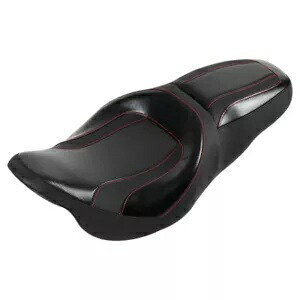 ブラックの運転席と助手席はハーレーツーリングロードキンググライド2009-2023に適合します。 Black Driver & Passenger Seat Fits For Harley Touring Road King Glide 2009-2023 【並行輸入品】