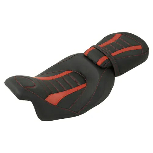 運転席&助手席 ハーレーツーリングストリートグライド 2009-2023 ブラックレッドに適合 Driver & Passenger Seats Fit For Harley Touring Street Glide 2009-2023 Black Red 【並行輸入品】