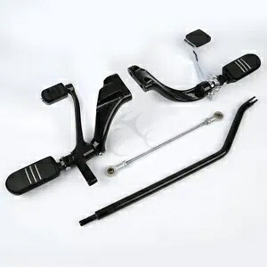 ブラック フットペグ フォワード コントロール リンケージ キット ハーレー スポーツスター 883 アイアン 14-2022用 Black Footpegs Forward Control Linkage Kit For Harley Sportster 883 Iron 14-2022 【並行輸入品】