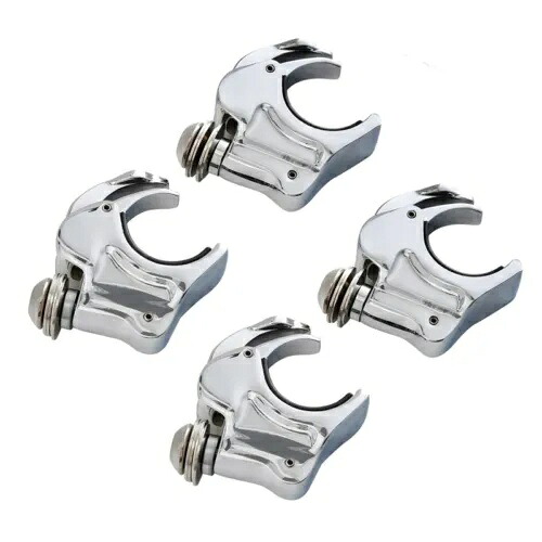 39 ミリメートル 4 個クロームフロントガラスフロントガラスクランプハーレースポーツスター XL に適合 39mm 4PCS Chrome Front Windshield Windscreen Clamps Fit For Harley Sportster XL 【並行輸入品】