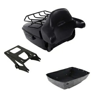 キングパック トランク バックレスト マウント ラック ハーレー ツアー パック ロード グライド 14-24 23 に適合 King Pack Trunk Backrest Mount Rack Fit For Harley Tour Pak Road Glide 14-24 23 【並行輸入品】