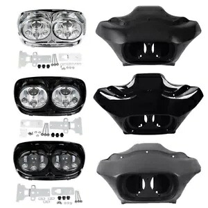 インナーアウターフェアリングデュアルヘッドライトハーレーロードグライド FLTR 1998-2013 2012 に適合 Inner Outer Fairing Dual Headlight Fit For Harley Road Glide FLTR 1998-2013 2012 【並行輸入品】