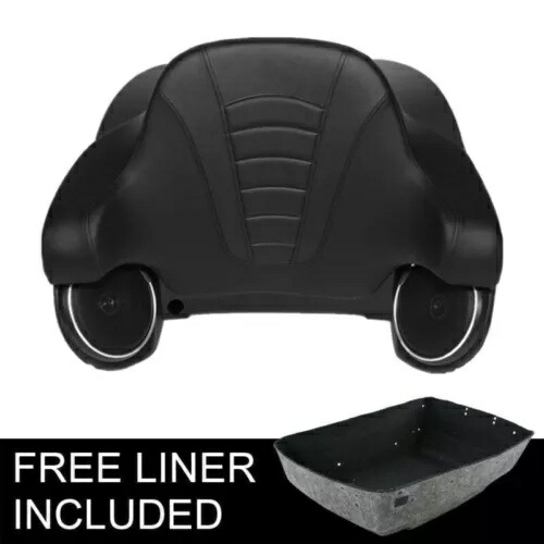マットブラックキングパックトランクバックレストスピーカーハーレーロードグライド14-2024に適合 Matte Black King Pack Trunk Backrest Speakers Fit For Harley Road Glide 14-2024 【並行輸入品】