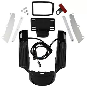 ビビッドブラックリアフェンダー筋膜ハーレーロードキングストリートグライド 2014-2024 に適合 Vivid Black Rear Fender Fascia Fit For Harley Road King Street Glide 2014-2024 【並行輸入品】
