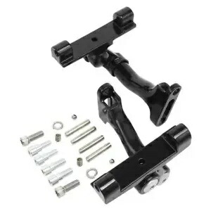 ブラック調整可能なリアフットボードマウント ハーレーロードストリートグライド 1993-2024 に適合 Black Adjustable Rear Footboard Mount Fit For Harley Road Street Glide 1993-2024 【並行輸入品】