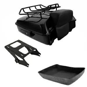 みじん切りパック トランク バックレスト 荷物ラック マウント ハーレー ロード グライド 14-2024 に適合 Chopped Pack Trunk Backrest Luggage Rack Mount Fit For Harley Road Glide 14-2024 【並行輸入品】