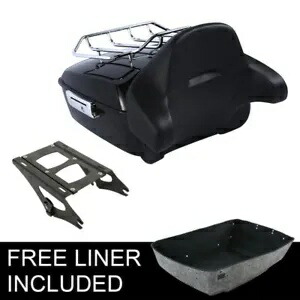 キングパック トランク バックレスト ラック ハーレー ツーリング ストリート ロード グライド 2014-2024 に適合 King Pack Trunk Backrest Rack Fit For Harley Touring Street Road Glide 2014-2024 【並行輸入品】