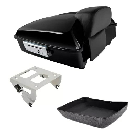 チョップド トランク バックレスト ソロ マウント ハーレー ツアー パック CVO ロード グライド 2014-24 に適合 Chopped Trunk Backrest Solo Mount Fit For Harley Tour Pak CVO Road Glide 2014-24 【並行輸入品】