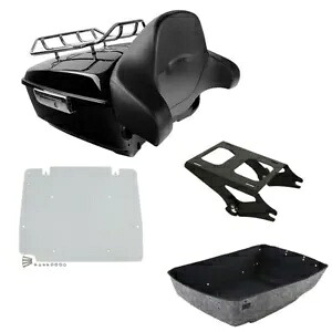 キングパック トランク バックレスト マウント ラック プレート ハーレー ツアーパック ツーリング 14 アップに適合 King Pack Trunk Backrest Mount Rack Plate Fits For Harley Tour Pak Touring 14-Up 【並行輸入品】