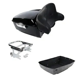 キングパック トランクマウントラックバックレスト ハーレーツアーパックロードキング 97-2008用 King Pack Trunk Mount Rack Backrest Fit For Harley Tour Pak Road King 97-2008 【並行輸入品】