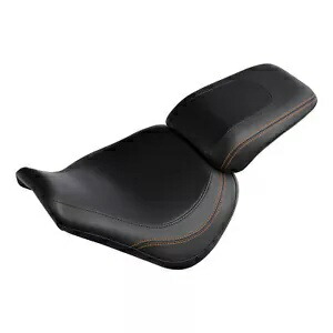 ブラック運転席助手席クッションハーレーファットボーイ FLFB FLFBS 2018-2024 に適合 Black Driver Passenger Seat Cushion Fit For Harley Fat Boy FLFB FLFBS 2018-2024 【並行輸入品】
