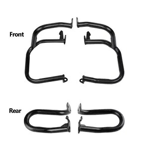 フロント&リアブラックエンジンガードクラッシュバーホンダゴールドウィングGL1800 01-2017に適合 Front & Rear Black Engine Guard Crash Bar Fit For Honda Goldwing GL1800 01-2017 【並行輸入品】